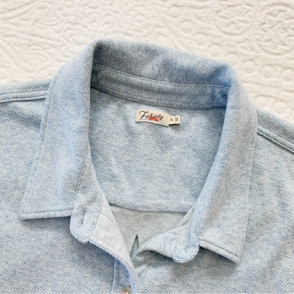 Faherty Women's All Time Shirt, Blue Heather Twill‎ - Picture 4 of 4